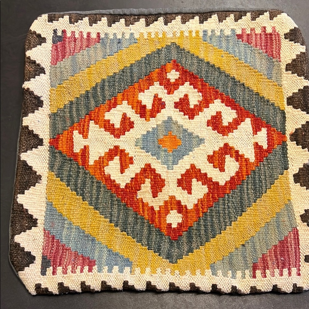 Geometric Multicolor Woven Cushion Cover